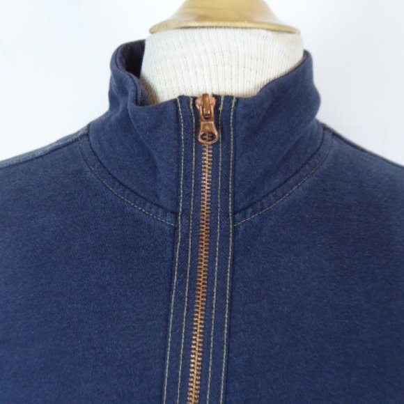 DUCK & COVER navy zip card-jacket athliesure cotton terry M - Picture 3 of 7